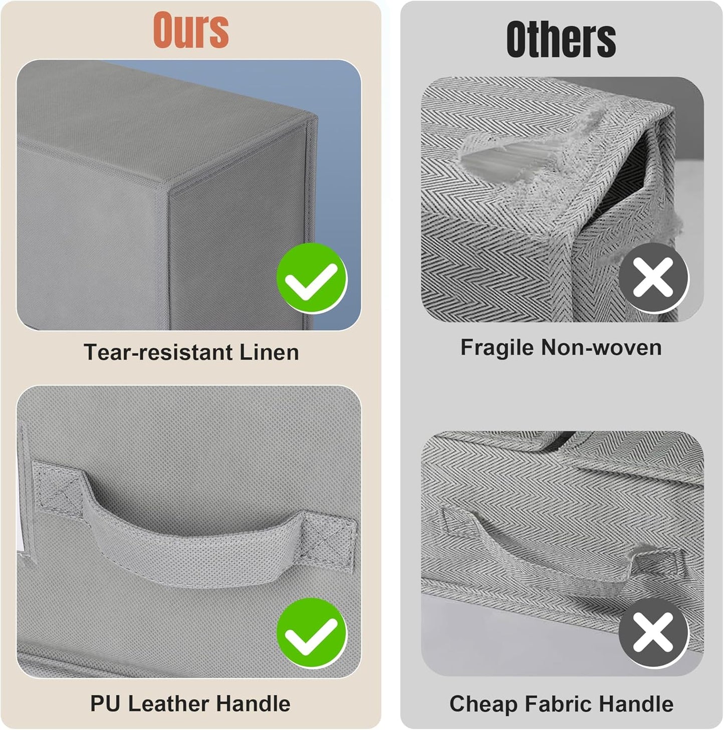 8 Pack Large Bed Sheet Organizers and Storage, (King & Queen Size) Sheet Organizer for Linen Closet, Foldable Bedding Storage Box with Window for Bedsheets, Blanket, Duvet Cover and Pillowcase