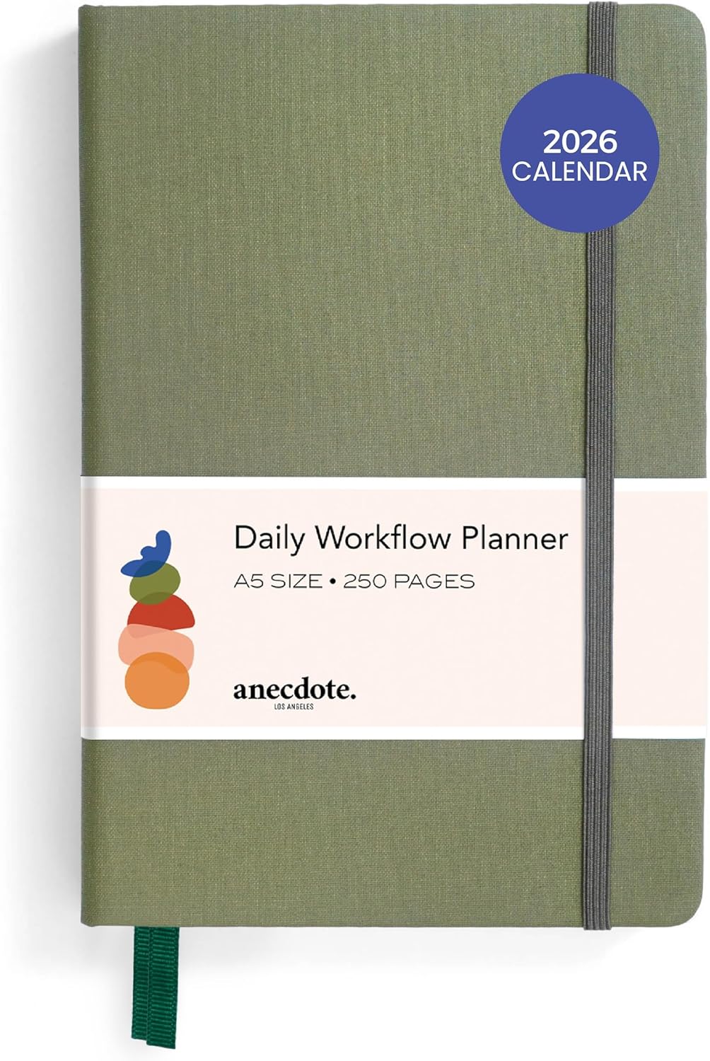 Anecdote 2026 Planner: A Monthly, Weekly & Daily Planner 2026 for Planning Your Success - A5 Size Hardcover Start Anytime and Achieve your Goals - Olive Green