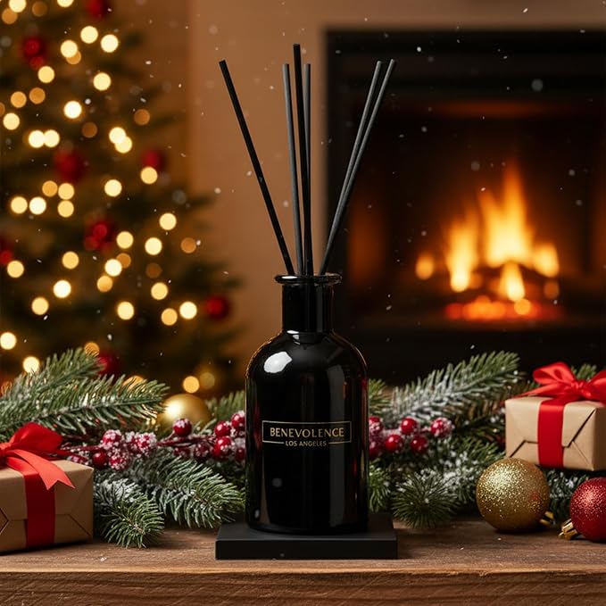 Benevolence LA Reed Diffusers for Home, Lavender & Eucalyptus Relaxing Fragrance | Aromatherapy Reed Diffuser Sticks with Gift Box, Scented Sticks for Bathroom | Home Décor