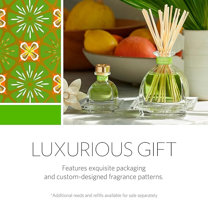 AGRARIA AirEssence & PetiteEssence Flower and Reed Diffuser Set, Luxury Home Fragrance Set, Scented Oil Reed Diffuser Gift for All Occasions