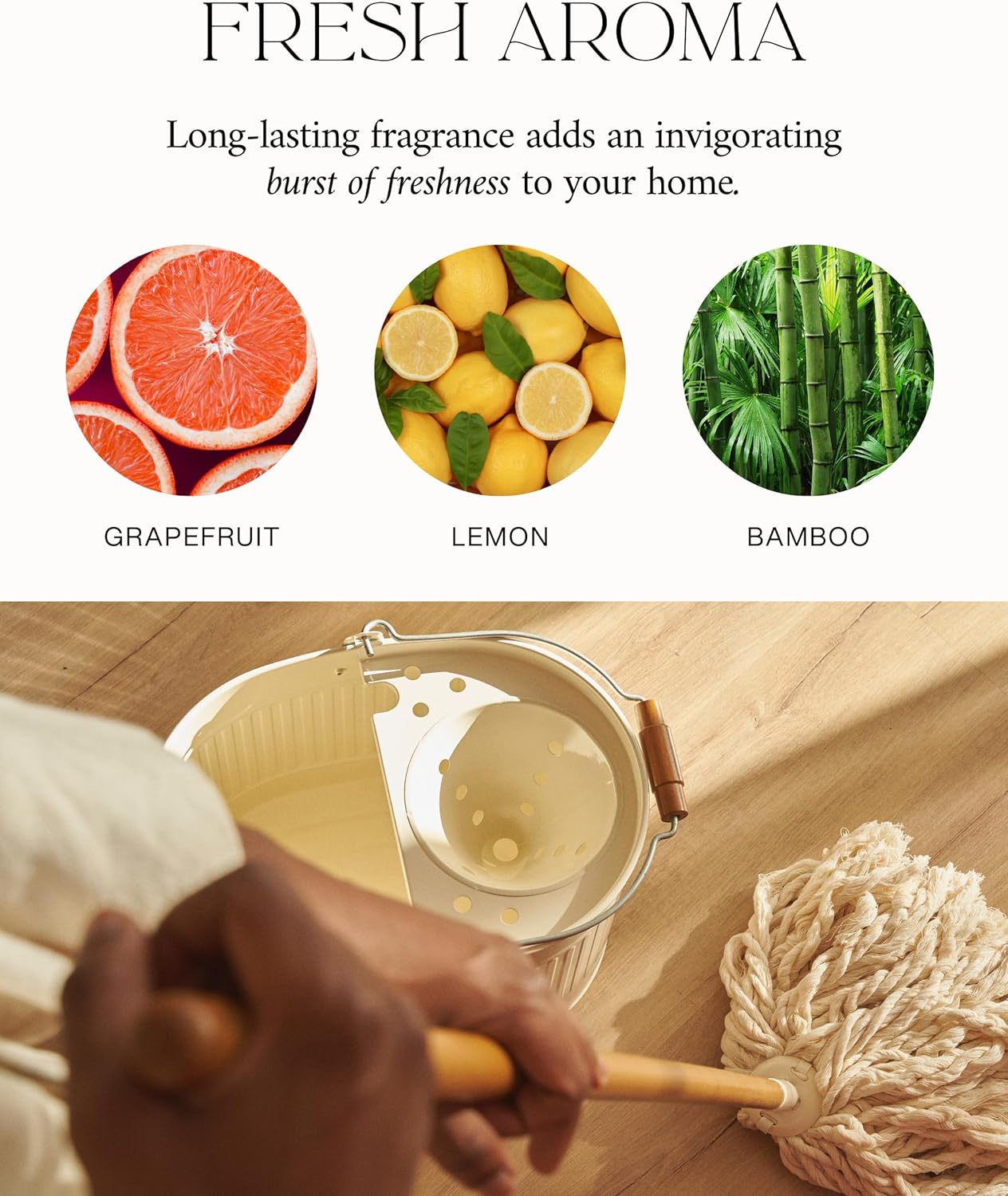 Home 'DREAM HOME' Scented Grapefruit & Lemon Natural Mop Soap -Plant Powered Ingredients - Safe & Effective Floor Cleaner/Wet Dry Vacuum Multipurpose Deodorizer Concentrate/ 32oz