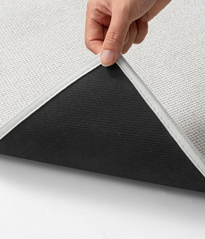 YIHOUSE Bathroom Rugs Mat 24x47, Non Slip Quick Dry Bath Mats for Bathroom Absorbent Ultra Thin Bath Rugs Machine Washable Fit Under Door for Sink, Cabinet, Laundry (Beige, 24"x47")