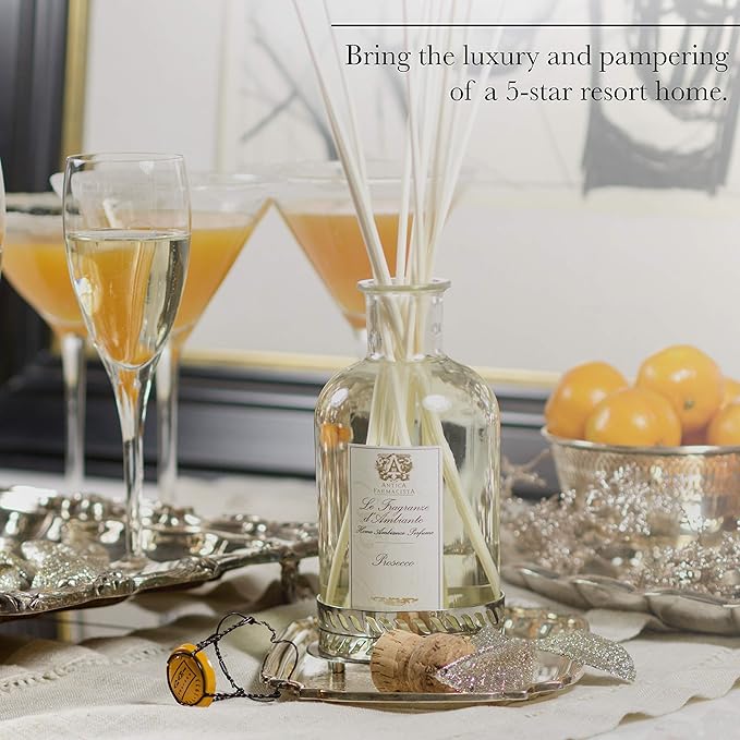 Antica Farmacista Home Ambiance Diffuser - Long-Lasting Reed Scent Diffuser - Luxury Room Freshener Gift - Prosecco, 3.4 fl oz