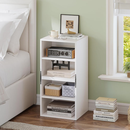 2-Tier Stackable Cube Storage Organizer, DIY Bookcase with 2 Removable Open Shelves & Anti-Tip Design, Cube Book Shelf for Bedroom, Office, Dorm,15" W x 11.81" D x 30" H, White