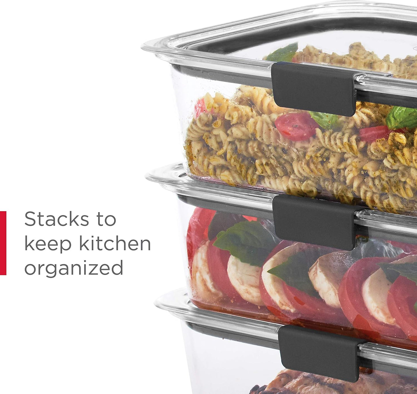 Rubbermaid Brilliance BPA-Free Airtight Food Storage Containers, 24-Piece Set, Easy for Meal Prep, Lunch & Leftovers