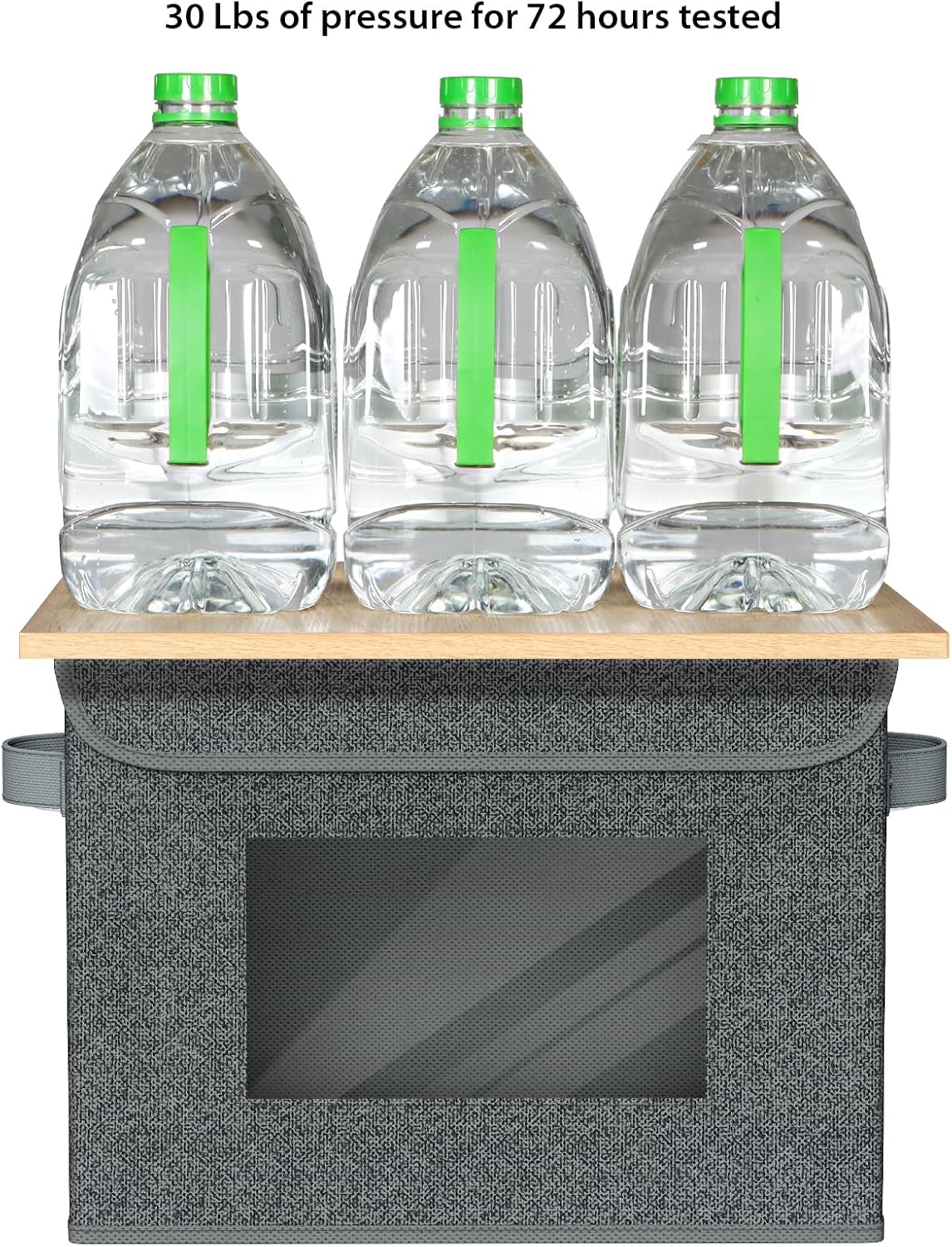 Univivi Fabric Foldable Storage Boxes with Lids [4-Pack] Large Stackable Storage Bins, Closet Organizers and Storage Cube Storage Organizer for Home, Office, Bedroom (Black, 17“ x 12” x 12")