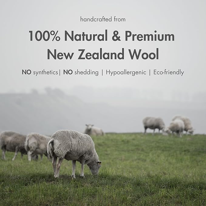 Premium Wool Dryer Balls, Set of 6 XL 100% New Zealand Wool, Natural Fabric Softener, Reusable, Anti Static, Reduces Drying Time, Wrinkles, Pet Hair, Lint