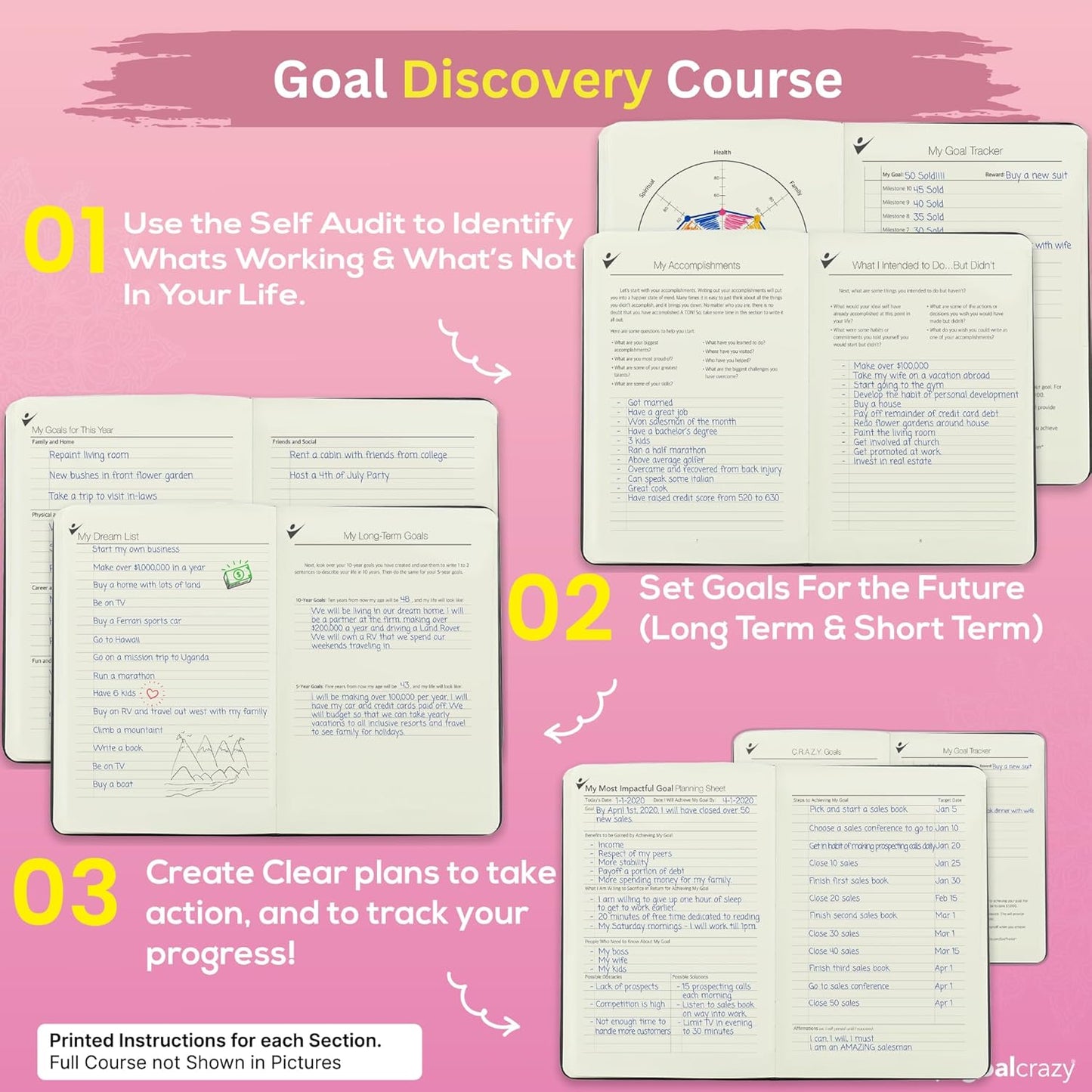 Undated Daily Planner to Achieve Your Goals 2025-2026 - 90 Day Guided Journal & Productivity Organizer with Goal Setting, Habit Tracker, To Do List, Academic & Work Calendar, Leather Hardcover - Rose Gold