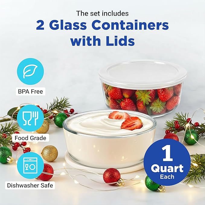 Ultimate Probiotic Yogurt Maker with Adjustable Time & Temp Control - Make Trillions of Live Probiotics with Two 1-Quart Containers for Larger Batches - Greek Yogurt Maker - ULTIMATE LIFETIME WARRANTY