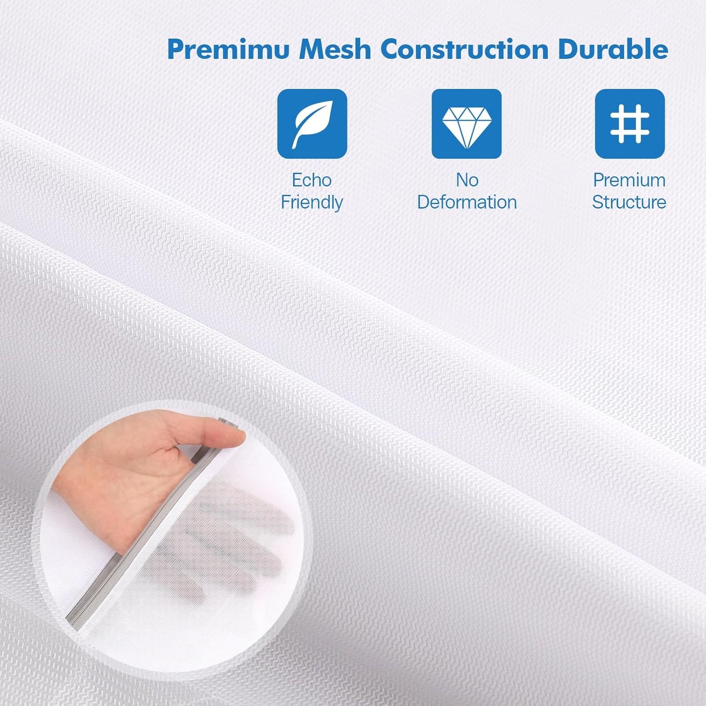 5Pcs Laundry Bags Mesh Wash Bags, Delicate Laundry Bags for Clothes, Hosiery, Underwear, Bed linen - 5 Size