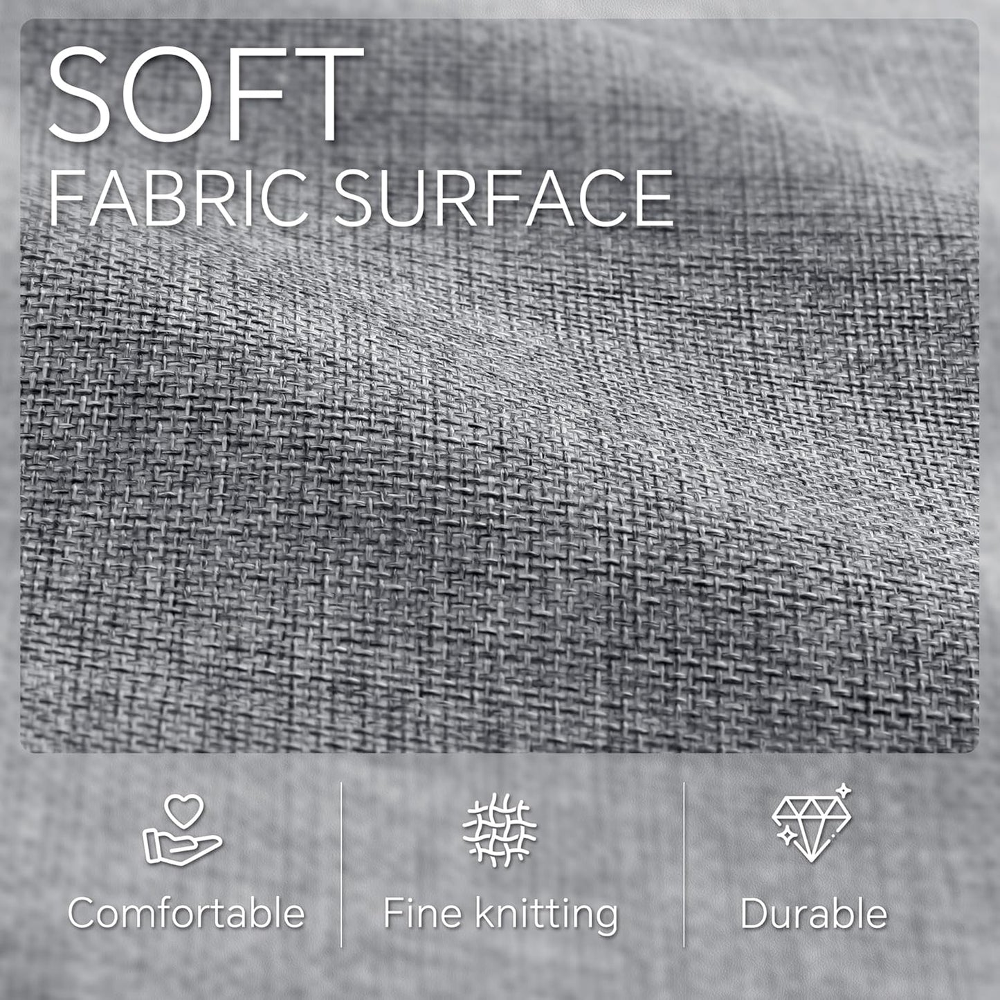 Cube Storage Baskets 6 Pack, 11x11 inch Foldable Cube Storage Bins with Leather Handles for Shelf Closet Nursery Toys (White/ Gray)