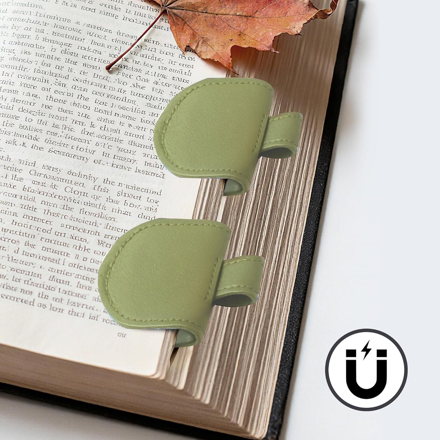 Magnetic Pen Loop Holder, Pencil Holder for Notebooks, Journals, Calendars, PU Leather 3 Pack