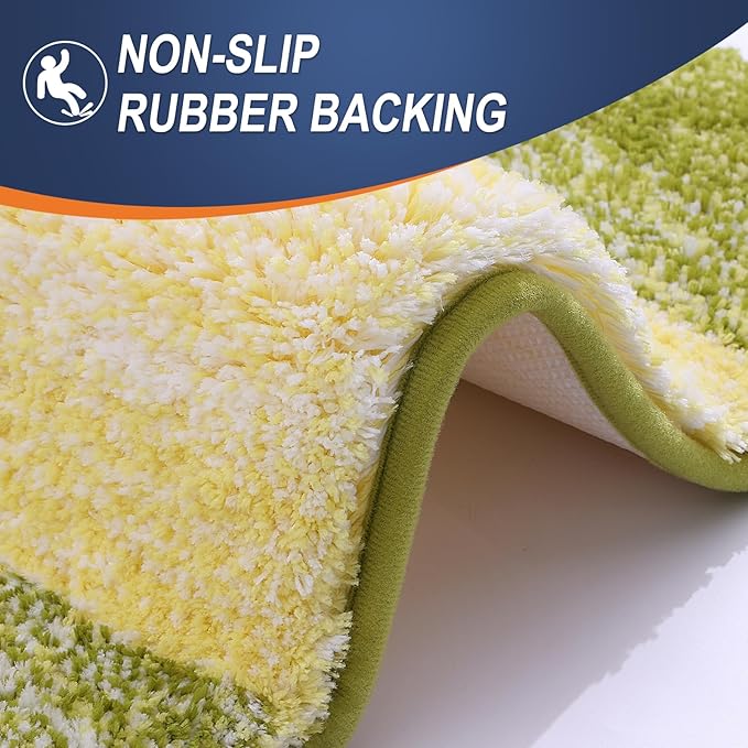 OLANLY Bathroom Rugs Mat 30x20, Extra Soft Absorbent Microfiber Bath Rugs, Rubber Backing, Quick Dry, Machine Washable Bath Mats for Bathroom Floor, Tub and Shower, Home Decor Accessories, Olive Green