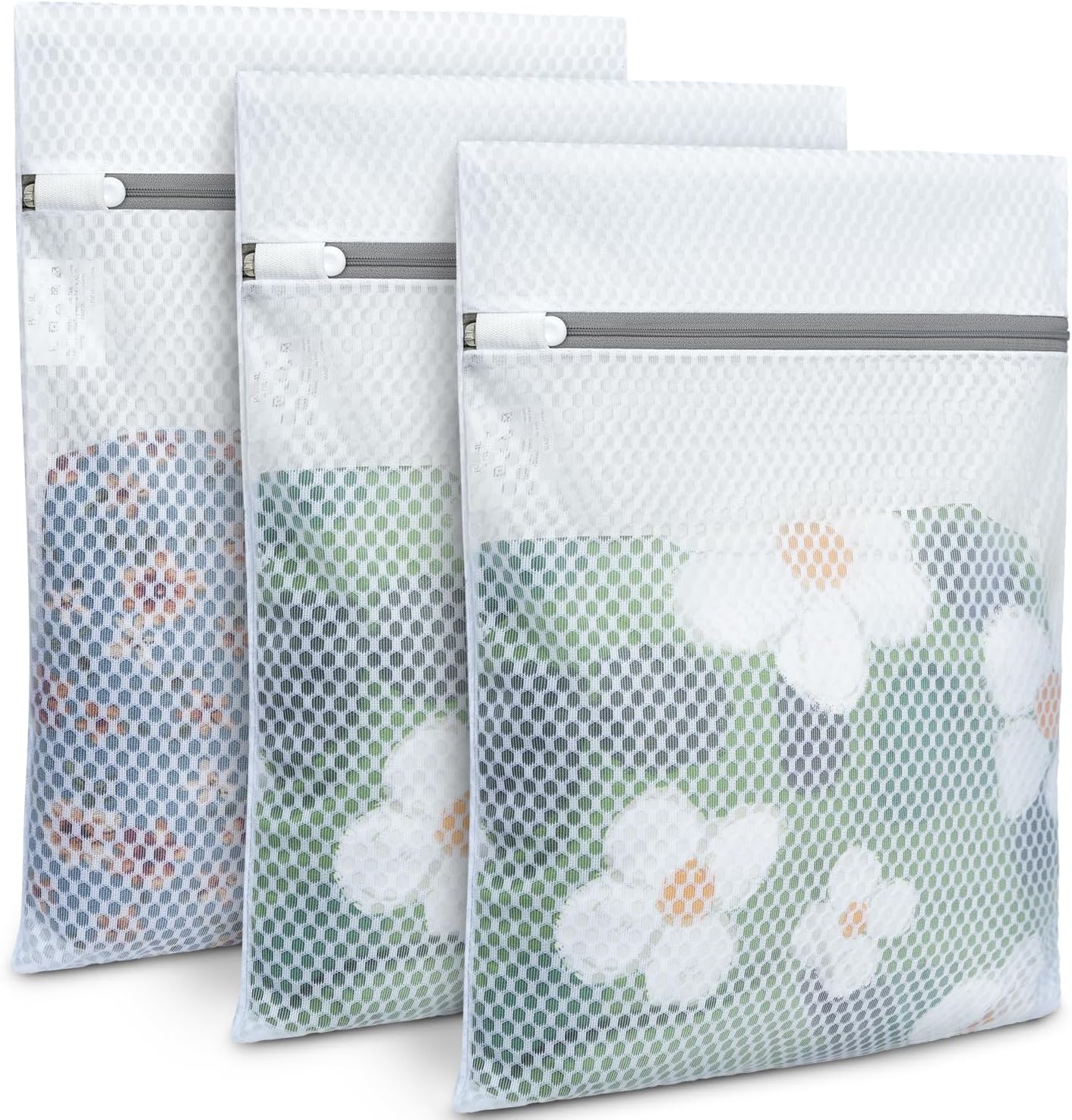 BAGAIL Laundry Bags Mesh Wash Bag for Intimates Lingerie and Delicates,3Pcs(Honeycomb,3M)