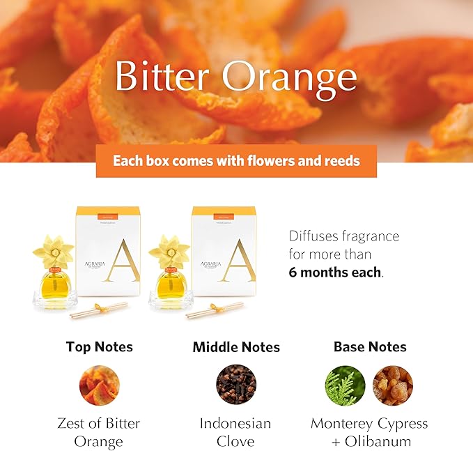 AGRARIA AirEssence & PetiteEssence Flower and Reed Diffuser Set, Luxury Home Fragrance Set, Scented Oil Reed Diffuser Gift for All Occasions