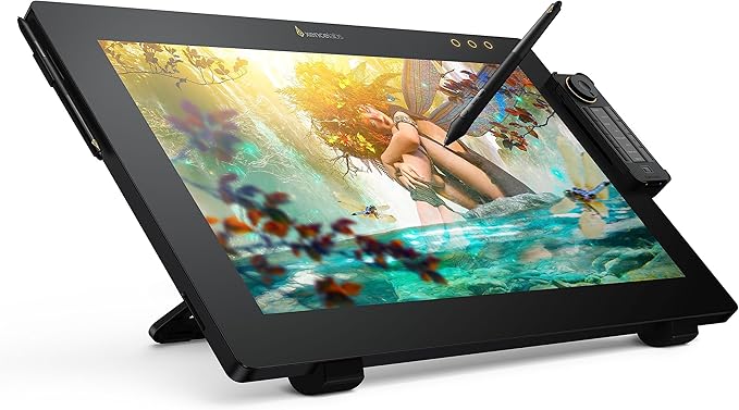 Xencelabs Pen Display 24, Drawing Tablet with 4K Screen Monitor, 99% Adobe RGB Graphic Drawing Display with 40 Customizable Quick Keys, 2 Battery-Free Pens, 8192 Levels Pressure for Win/Mac/Linux