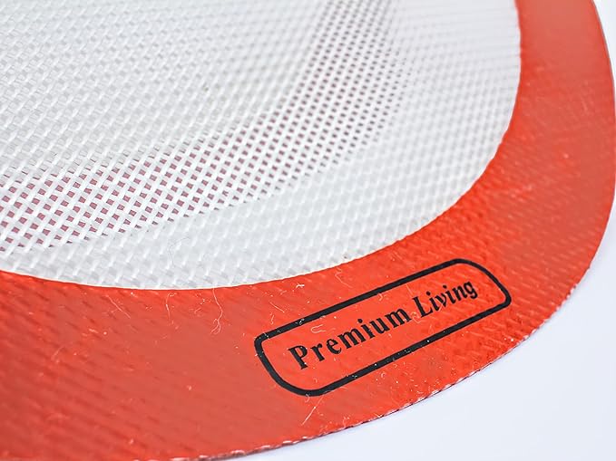 Round Silicone Baking mat for Cakes, Pastry, pies, 0.75 MM Thick, Reusable Baking Liner, Non-Stick, Easy Clean, Professional Grade (1, 8" Round)