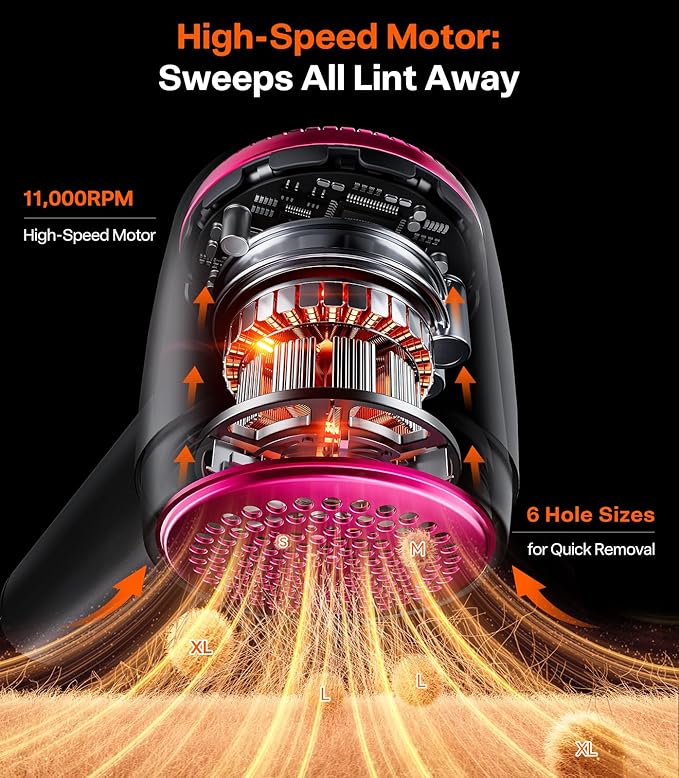 TORRAS Rechargeable Fabric Shaver Electric Lint Remover 3-Speed Remove Fuzz, Pilling for Cashmere, Wool, Clothes, Sweater, Coat, Furniture, Clothes depiller with Replacement Blades