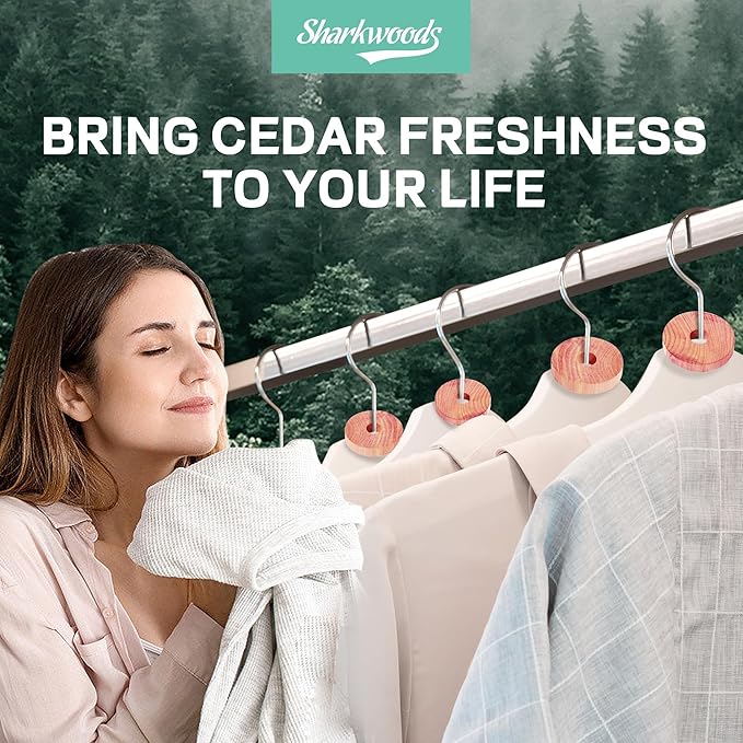 Cedar Blocks for Clothes Storage 100 Pack, 100% Natural Aromatic Cedar Rings and Balls for Closets & Drawers Freshener (60 Rings & 40 Balls)
