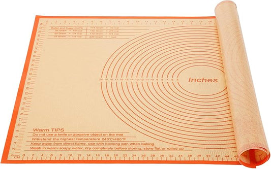 Extra Large Silicone Pastry Mat 34x26 Inch - Nonstick Baking Mat with Measurements, Perfect for Doug Rolling, Pastry, Pie Crust, Fondant, Pasta, Pizza