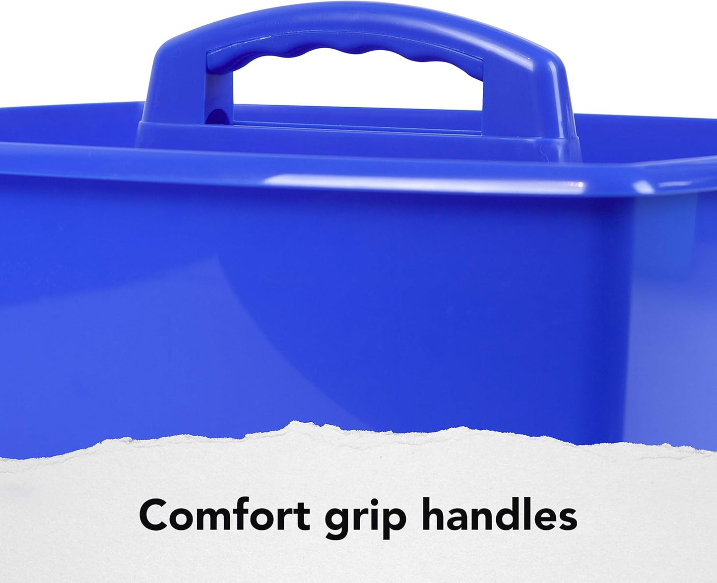 Storex 2-Compartment Large Craft Caddy – Multipurpose Classroom Organizer with Handle, Assorted Colors, 6-Pack (00948A06C)