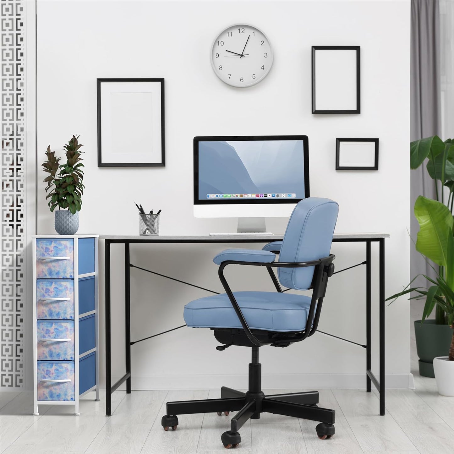 Sorbus Kids Narrow Dresser with 4 Drawers - Vertical Slim Storage Chest of Drawers with Steel Frame, Wood Top & Easy Pull Fabric Bins for Small Spaces, Closets, Bedroom, Bathroom & Laundry