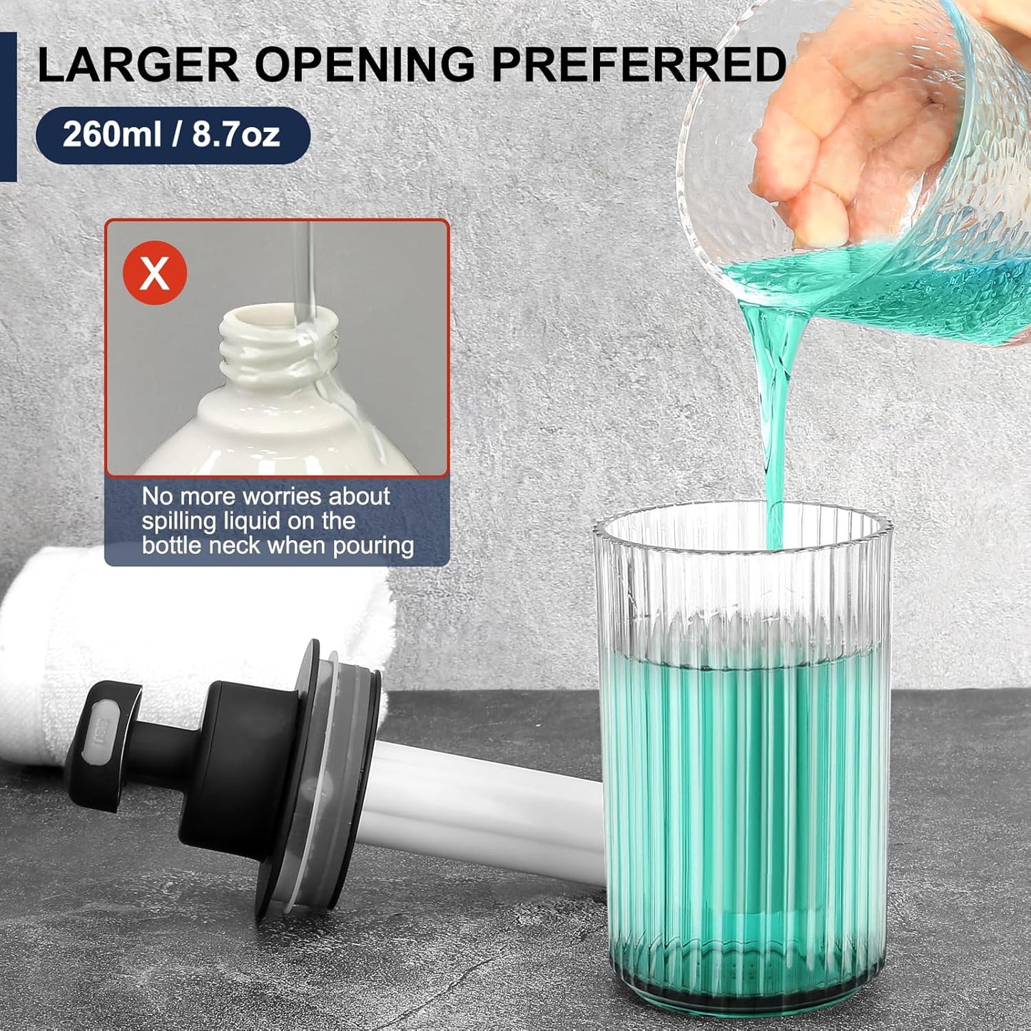 Automatic Soap Dispenser Liquid Touchless: 9oz Black Acrylic - Rechargeable Electric Smart 3 Level Adjustable Auto Hand Soap Dispenser - Dish Bathroom Kitchen