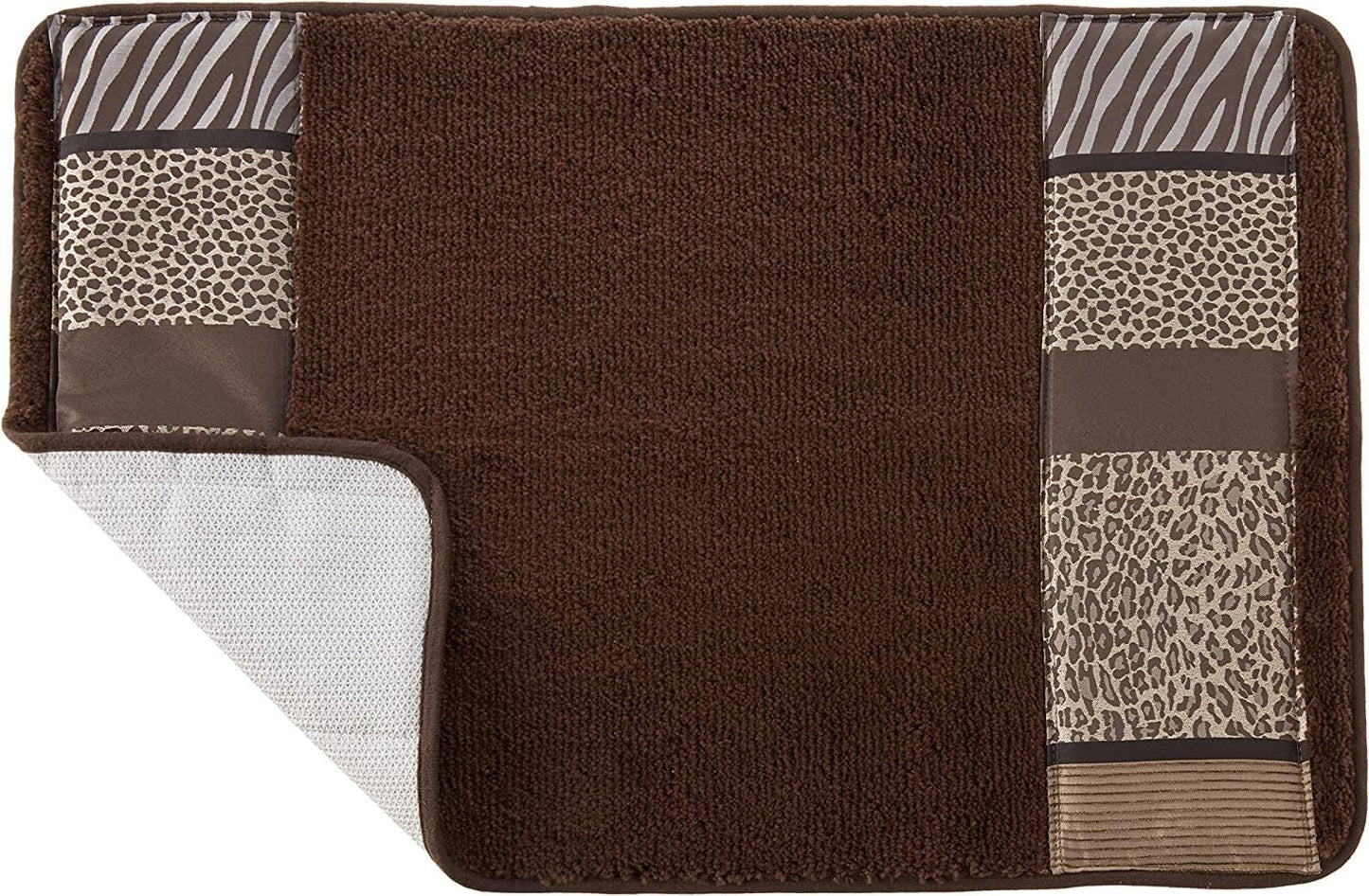 Zahari Home Safari Stripes Animal Bathroom Rug Classic Luxury Leopard Cheetah Zebra Bath Rug Contemporary Decor Beautiful Shower Mat Unique Design Stylish Bathroom Rug Bath Shower Tub Decor