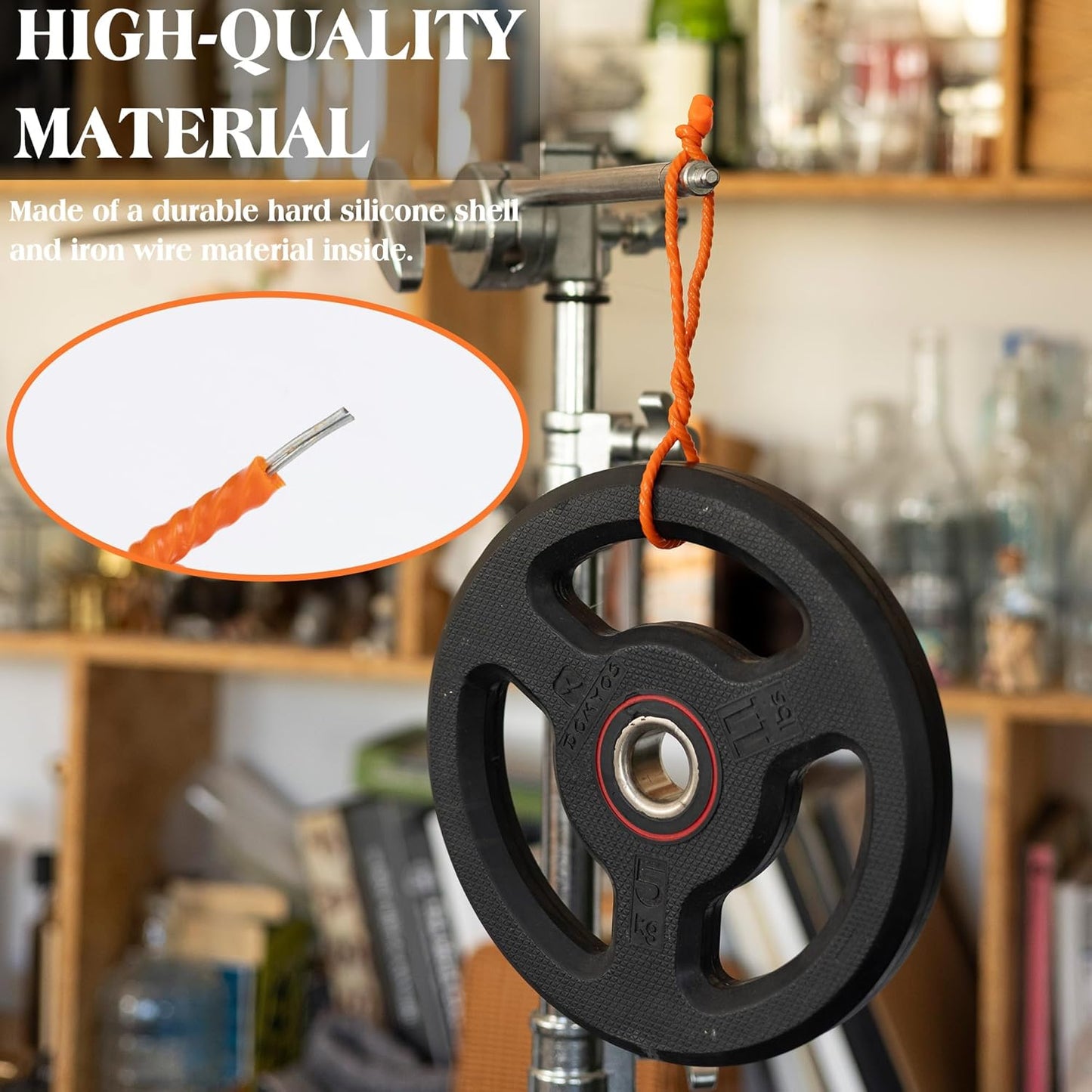 9 Pack 6-Inch Silicone Cable Ties - Reusable, Bendable Rubber Twist Ties to Organize & Bundle Cords, Wires (3 Colors)