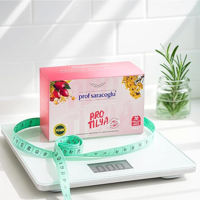 Prof Saracoglu Pro Tilya Mixed Herbal Tea - Detox & Digestive Support Herbal Tea, Raw Detox Organic Tea Blend, 20 Individual Tea Bags, Resealable Box & Metabolism Support Tea