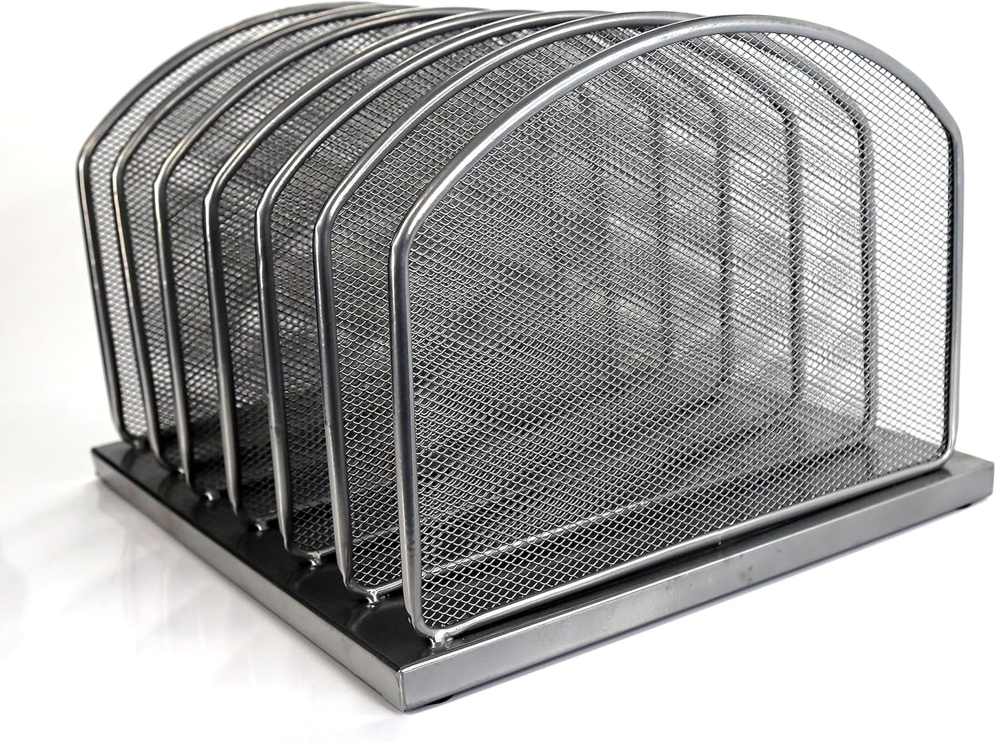 Huron 6-Slot Vertical Organizer, Black Steel Mesh
