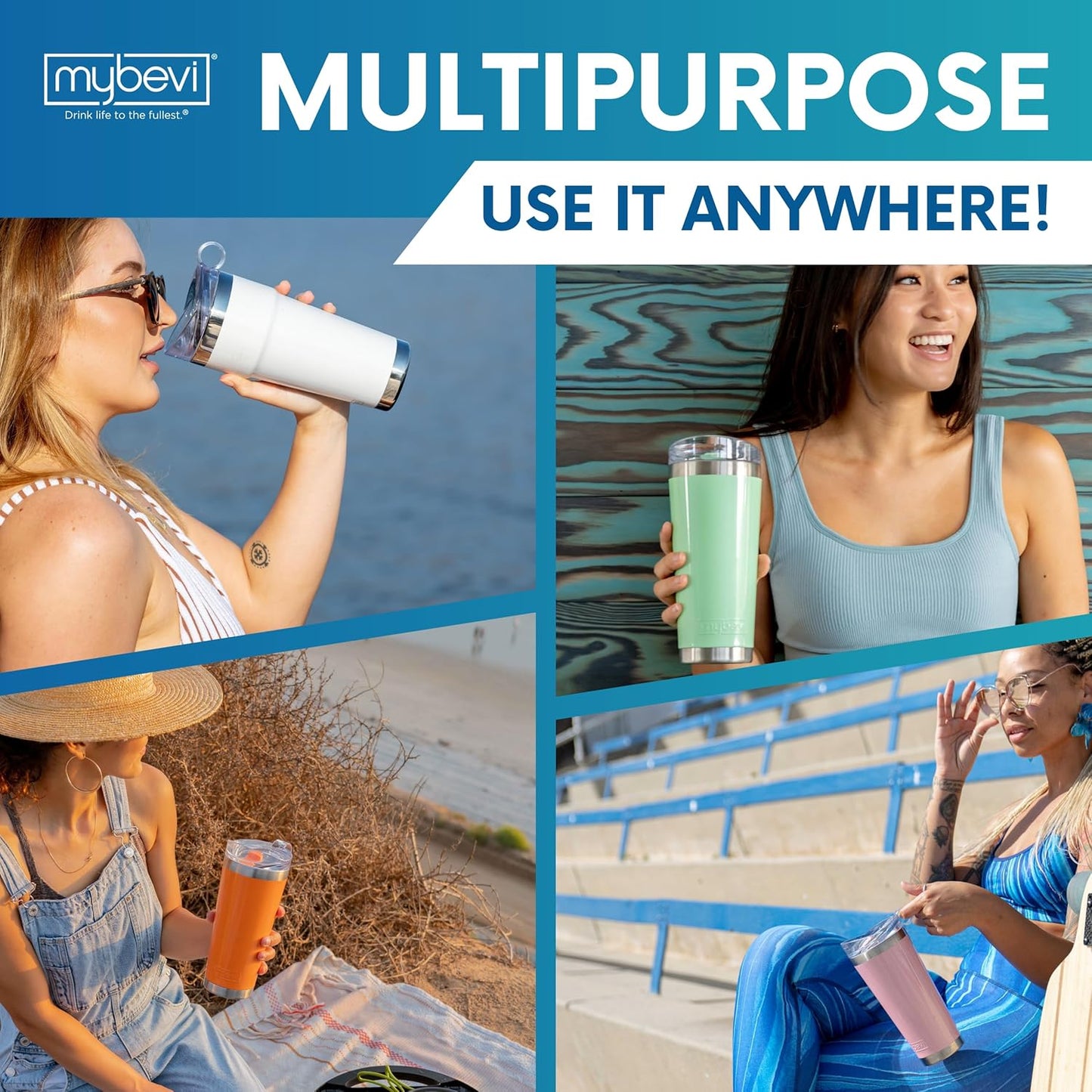 Classic Premium Stainless Steel Tumbler with 12-Hour Temperature Control, Tritan Lid, and BPA-Free Construction | Cream Sparkle, 26 oz