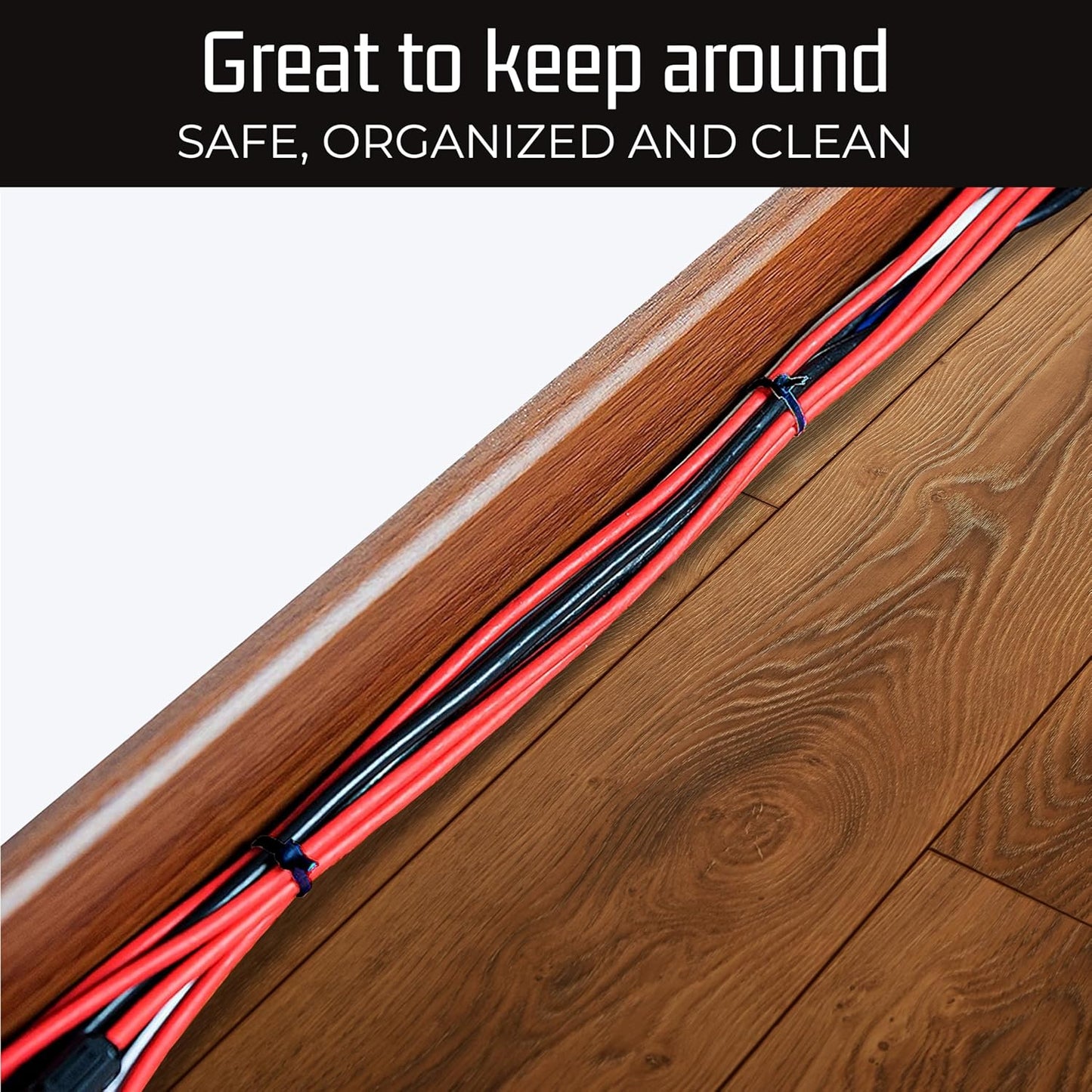 15" Black Zip Cable Ties (100 Pack), 120lbs Tensile Strength - Heavy Duty, Self-Locking Premium Nylon Cable Wire Ties for Indoor and Outdoor by Bolt Dropper (Black)