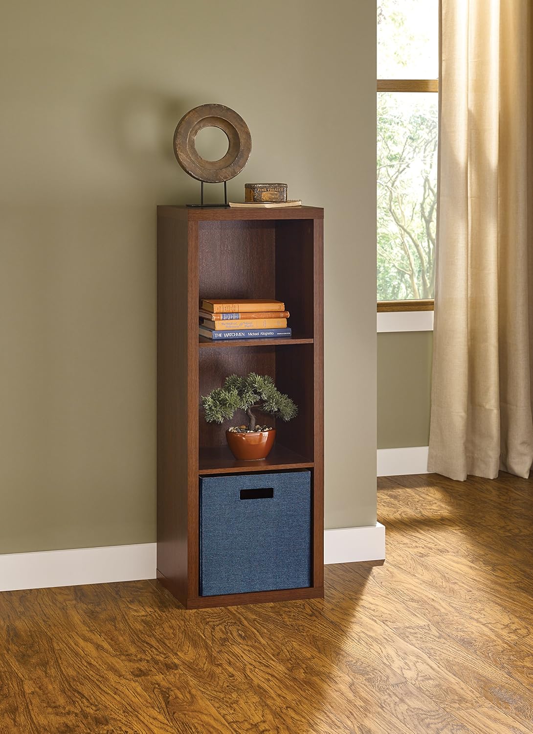 ClosetMaid 6107 Decorative 3-Cube Storage Organizer, Dark Chestnut