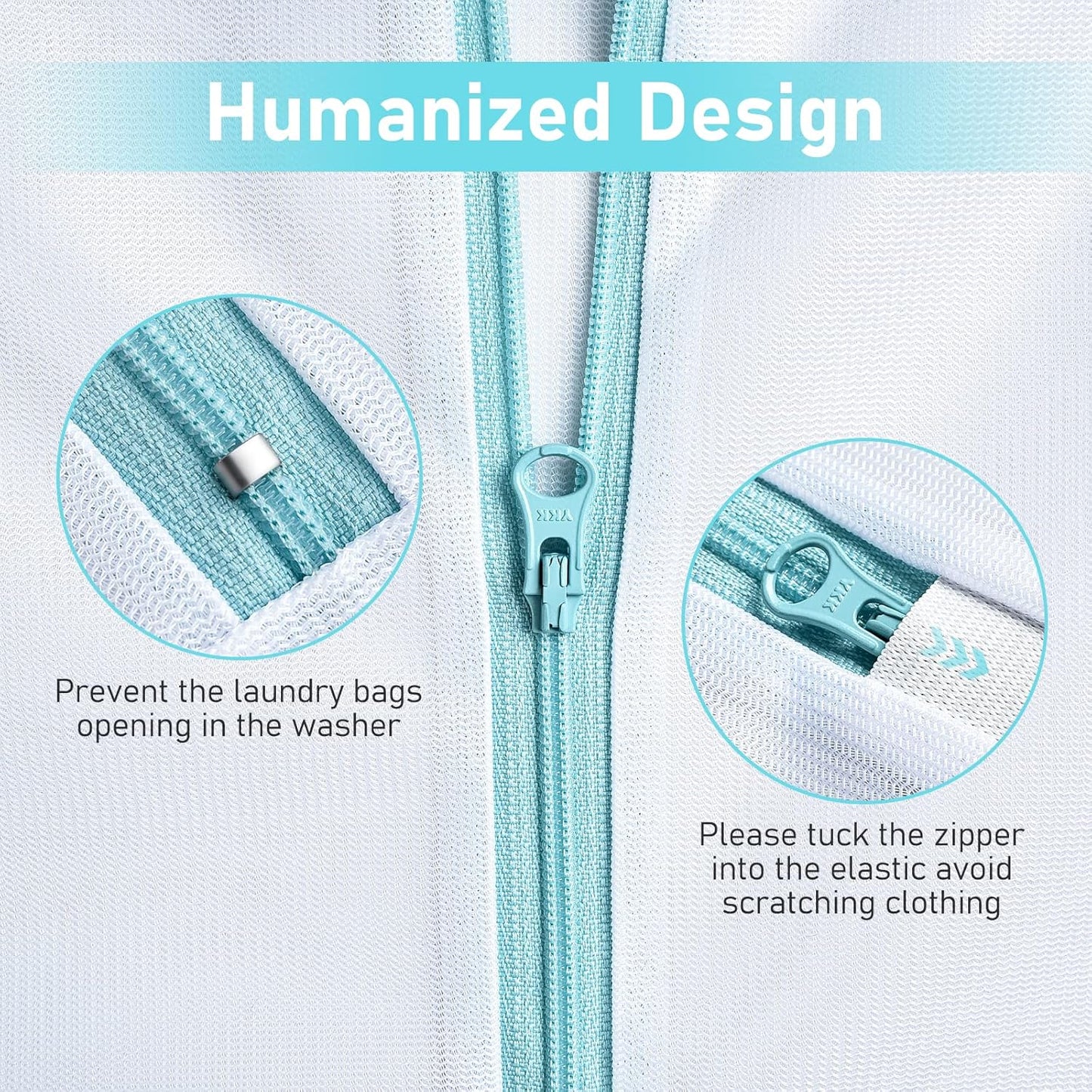 OTraki Large Mesh Laundry Bags 28x35 inch Zipper Mesh Lingerie Bags for Washing Delicates Net Laundry Mesh Bag Sack Machine Washable for Travel Dorm Hotel Camp, White