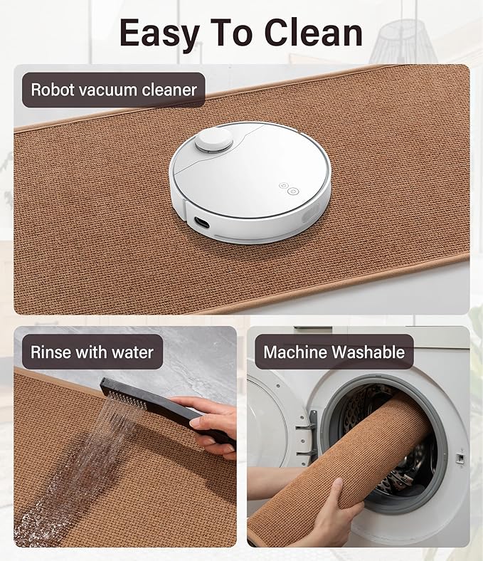 YIHOUSE Bathroom Rugs Mat 16x24, Non Slip Quick Dry Bath Mats for Bathroom Absorbent Ultra Thin Bath Rugs Machine Washable Fit Under Door for Sink, Cabinet, Laundry (Orange, 16"x24")