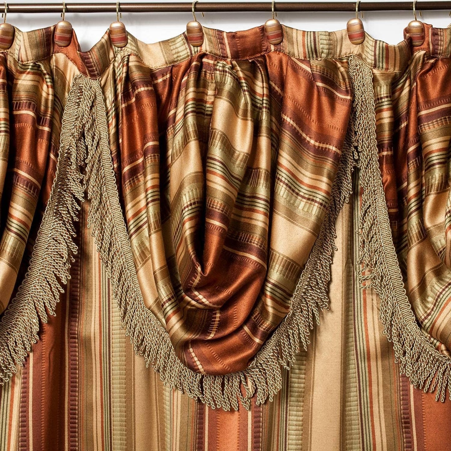 Zahari Home 13pc Contempo Bathroom Shower Curtain Sets Luxury Classic Shower Curtain & 12 Shower Curtain Hooks Contemporary Fabric Shower Curtain Unique Design Stylish Striped Shower Curtain Set