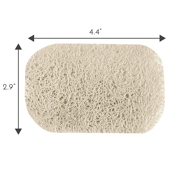 S&T INC. Bar Soap Holder for Kitchen, Bathroom, and Soap Dish, 4 Pack, Cream, 2.9 inches by 4.4 inches