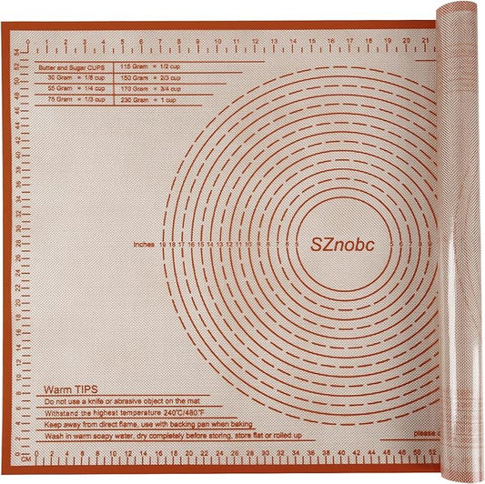 Non-slip Silicone Pastry Mat 36''By 24'' Nonstick Baking Mats Extra Large Counter Mat for Dough Rolling, Pastry, Pie Crust, Fondant, Cookies, Bread, Pasta, Pizza Mat