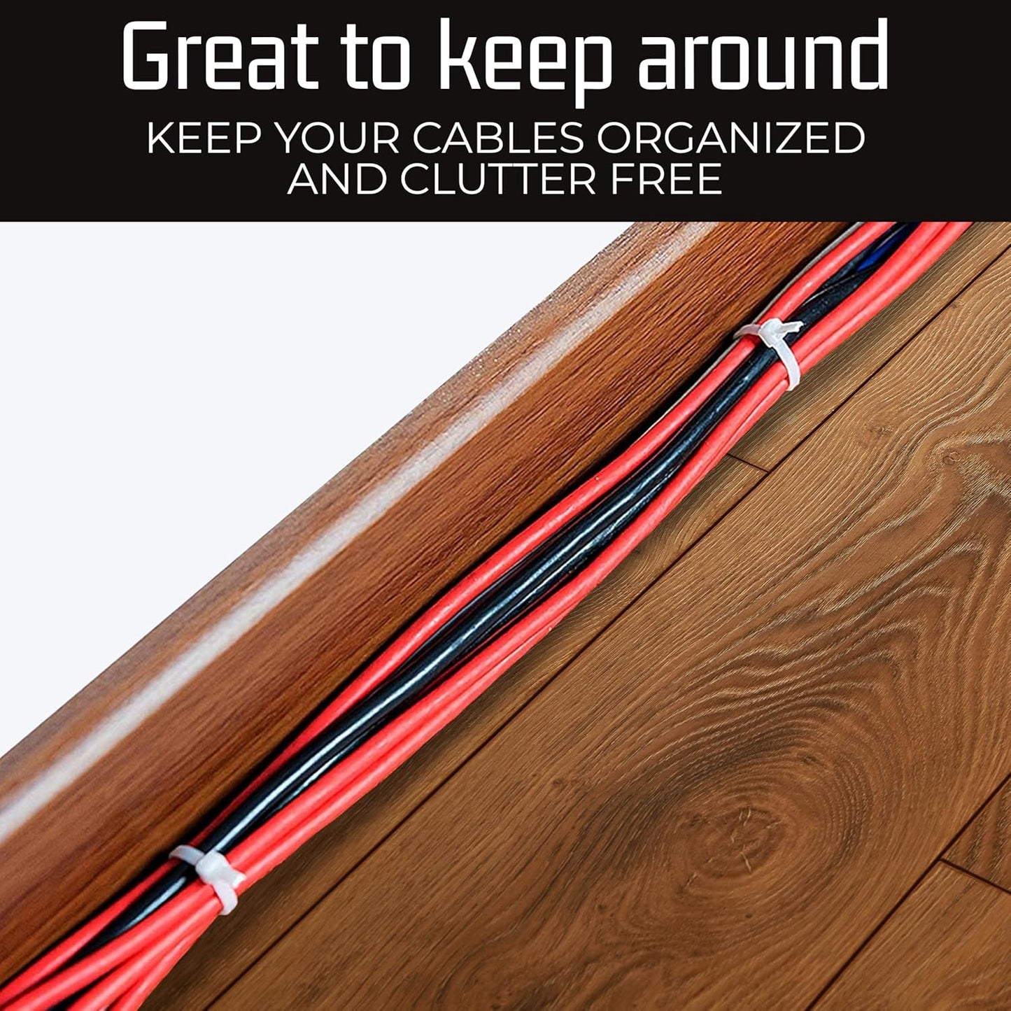 Bolt Dropper White Zip Ties - 50 lbs Tensile Strength - Self-Locking Premium Nylon Cable Ties Wraps for Indoor and Outdoor - Wire Management and Secure Items - Zip Ties Heavy Duty - 11" - 2000 Pack