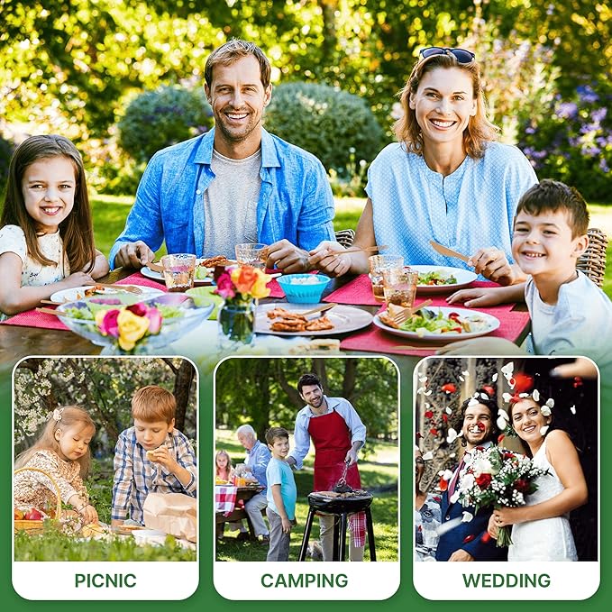 100% Bamboo Utensils - 400 Carbonized Forks Disposable Cutlery Biodegradable and Sanitized - Heavy Duty & Fully Functional