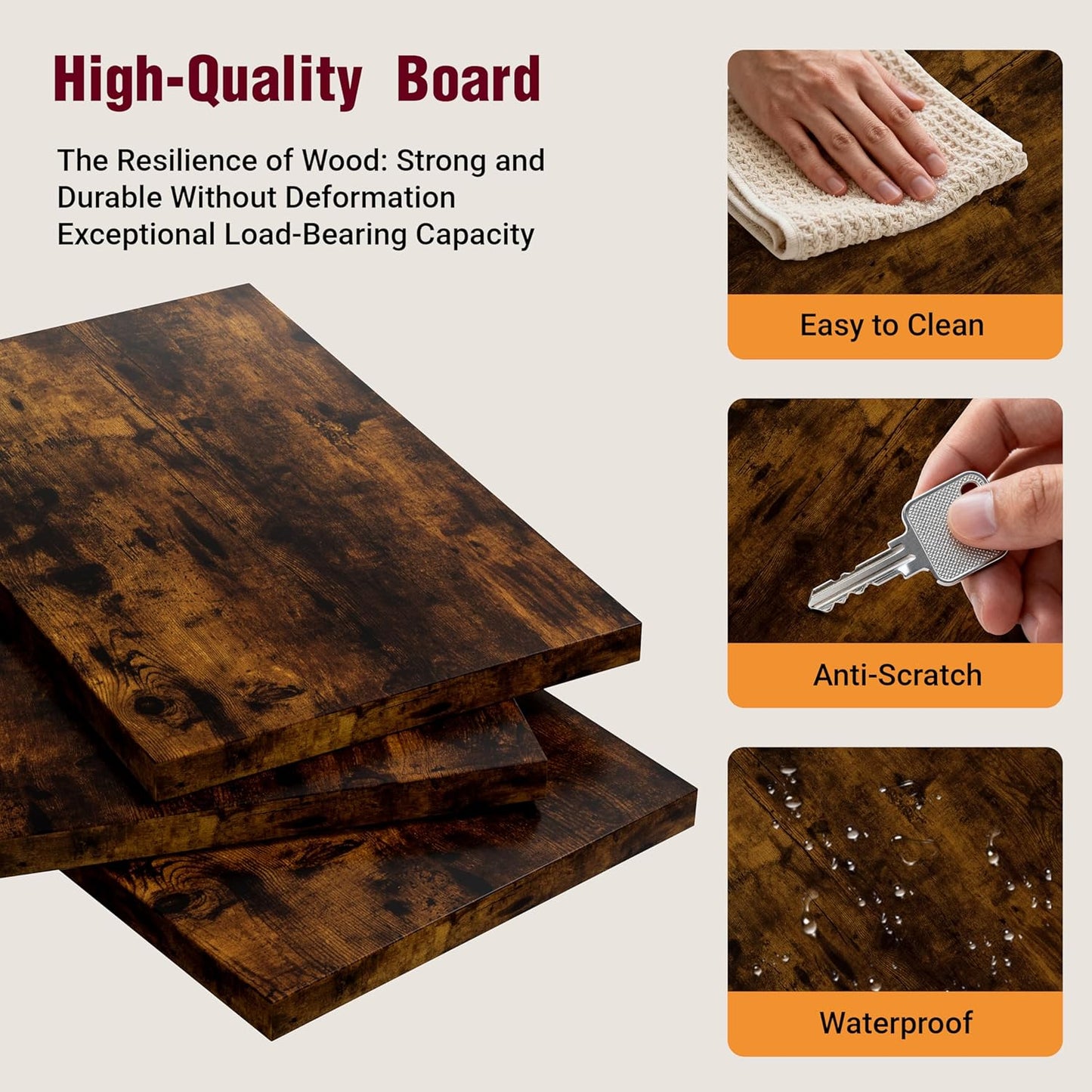 Book Shelf, Wooden Cube Storage Organizer with 11" Open Cubes, Stackable Bookcase for Room Divider Storage, Bookshelf for Living Room, Bedroom, Office (Indonesian Antique Oak, 6-Cube)