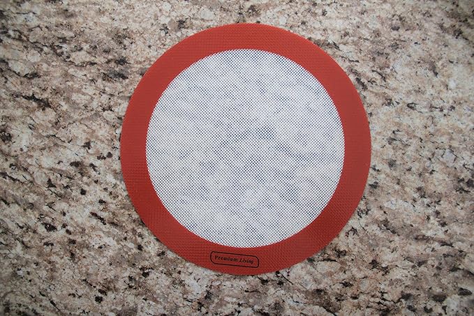 Round Silicone Baking mat for Cakes, Pastry, pies, 0.75 MM Thick, Reusable Baking Liner, Non-Stick, Easy Clean, Professional Grade (3, 8" Round)