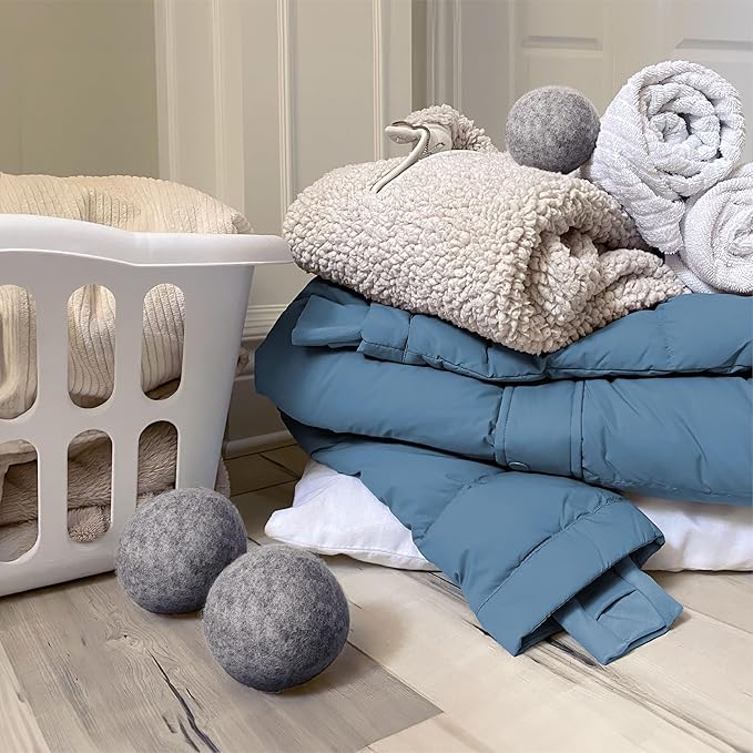 GLEENER Dryer Dots Fabric Softener | 100% New Zealand Wool | Extra large 3 pack | Grey (3)