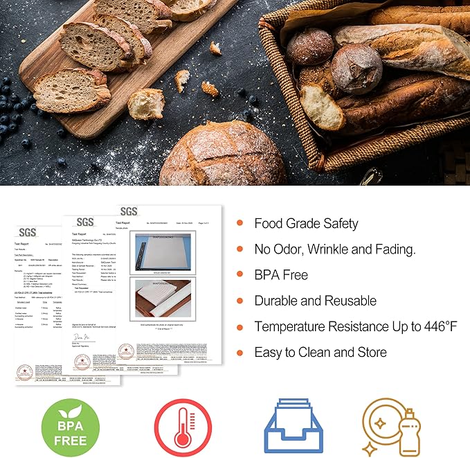 Silicone Pastry Baking Mat with Measurements Extra a Brush and a Dough Scraper- 27.5” x 20” Heat Resistant, BPA Free, Non-Stick Non-Slip Pastry Mat for Rolling Dough, Easy to Clean, Red