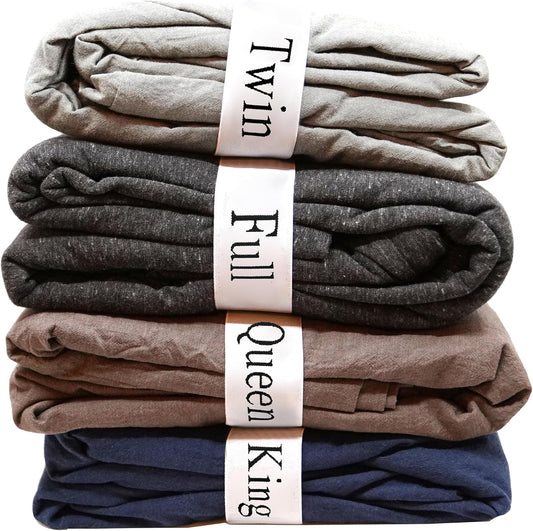 ECOHomes Bed Sheet Organizer and Storage Size Label Bands | Bed Sheets Set Organizers for Linen Closet Organization - Elastic Bedding Band Labels for Organizing Bedsheet (Full 4PCs Pack | Simple)