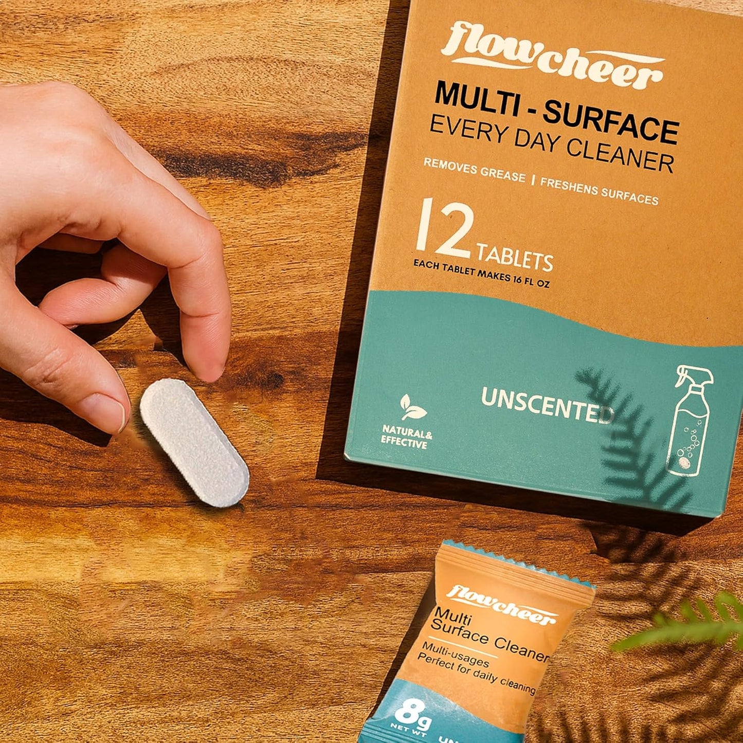 Free & Clear All Purpose Cleaner Refills – Non-Toxic Multi-Surface Cleaning Tablets (12 Pack) Makes 192 Fl Oz Spray Cleaner for Home & Kitchen – Unscented