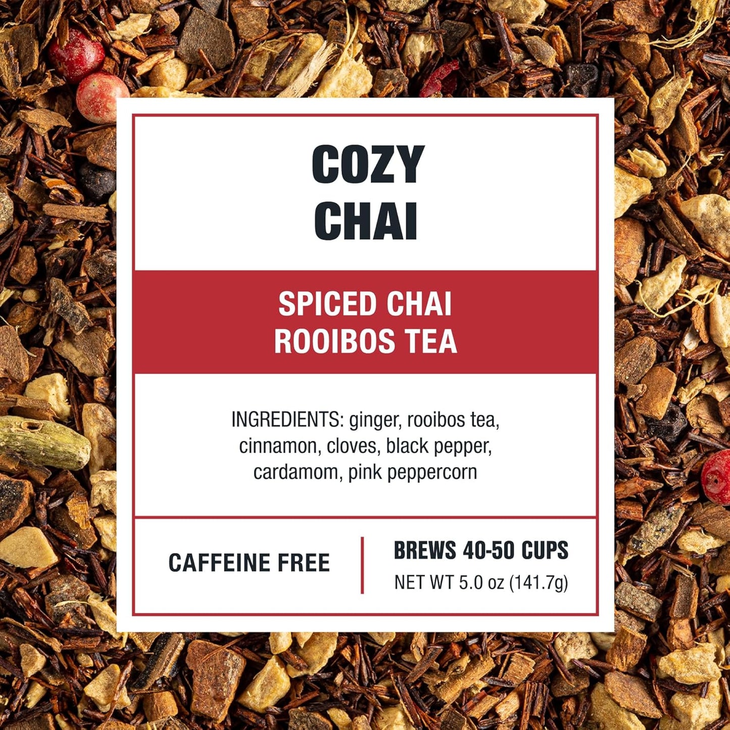 Tiesta Tea - Cozy Chai, Loose Leaf, Spiced Chai Rooibos Tea, Premium Caffeine-Free Blend, Makes Hot or Iced & Up to 50 Cups, 5oz Refillable Tin