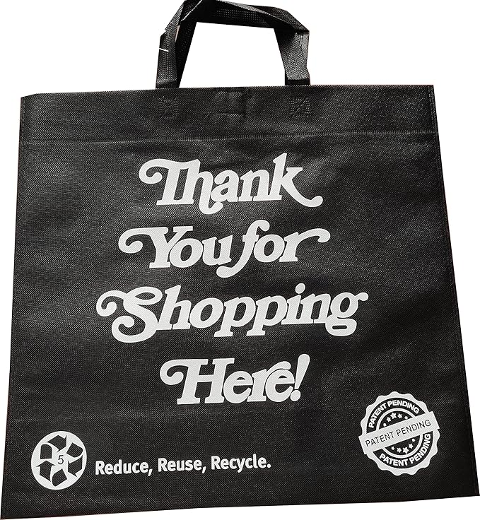Redi Bag Black Reusable Thank You Bag (100 Count)