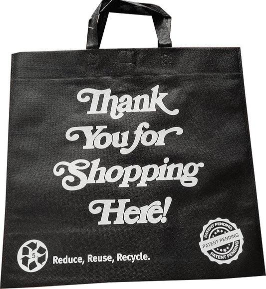 Redi Bag Black Reusable Thank You Bag (100 Count)